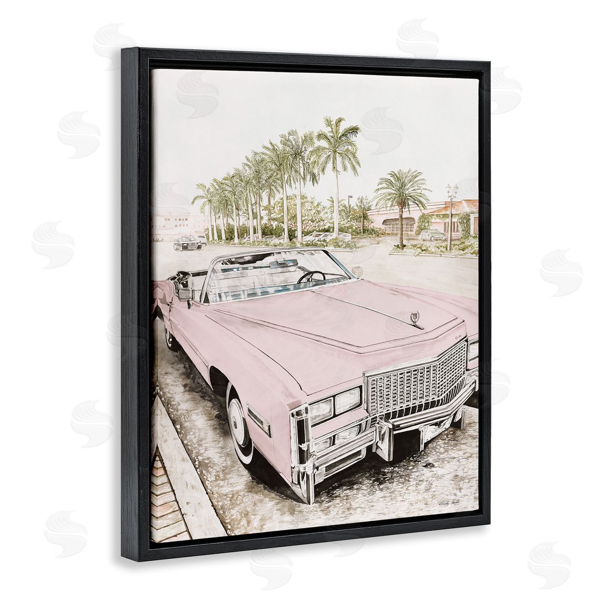 Cindy Jacobs Baby Pink Retro Convertible Canvas Wall Art Print