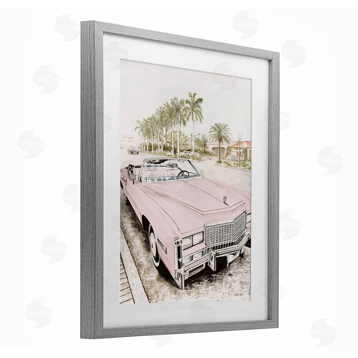 Cindy Jacobs Baby Pink Retro Convertible Canvas Wall Art Print