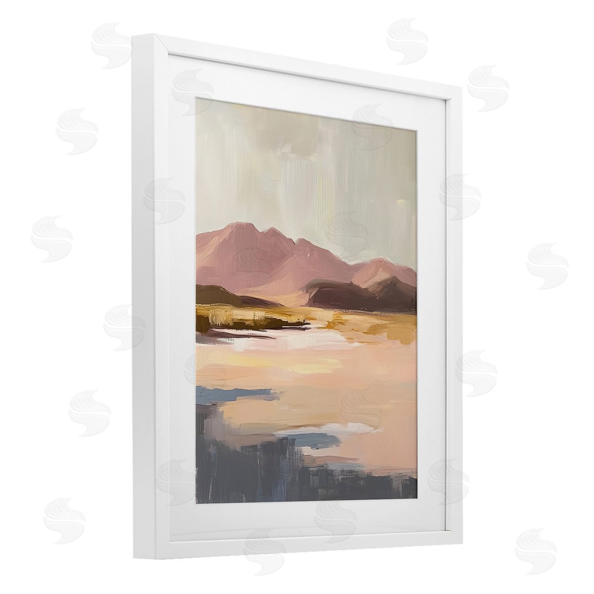Heidi Kuntz Desert Mountain Sunrise Painting Canvas Wall Art Print