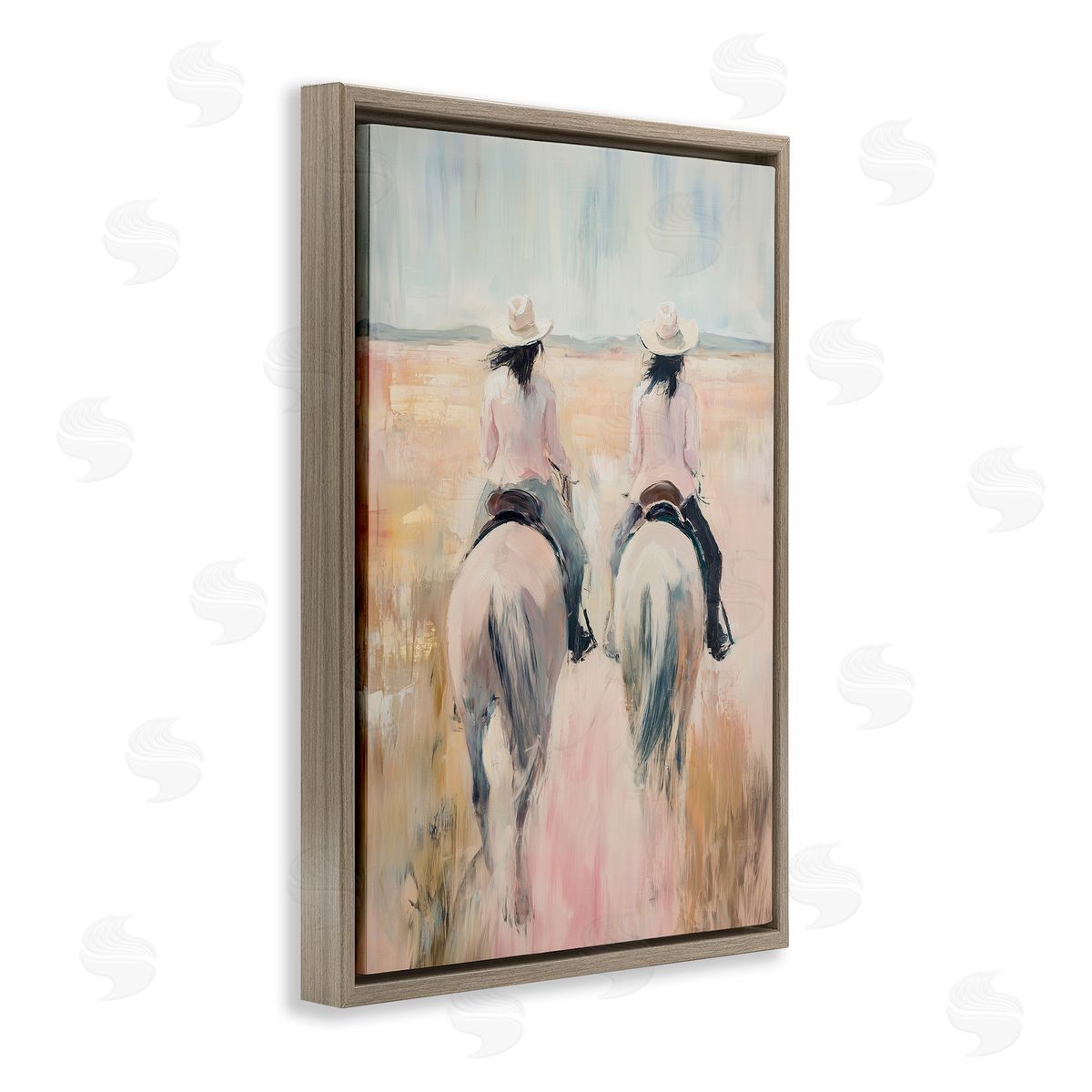 Heidi Kuntz Twin Cowgirl Riders Canvas Wall Art Print