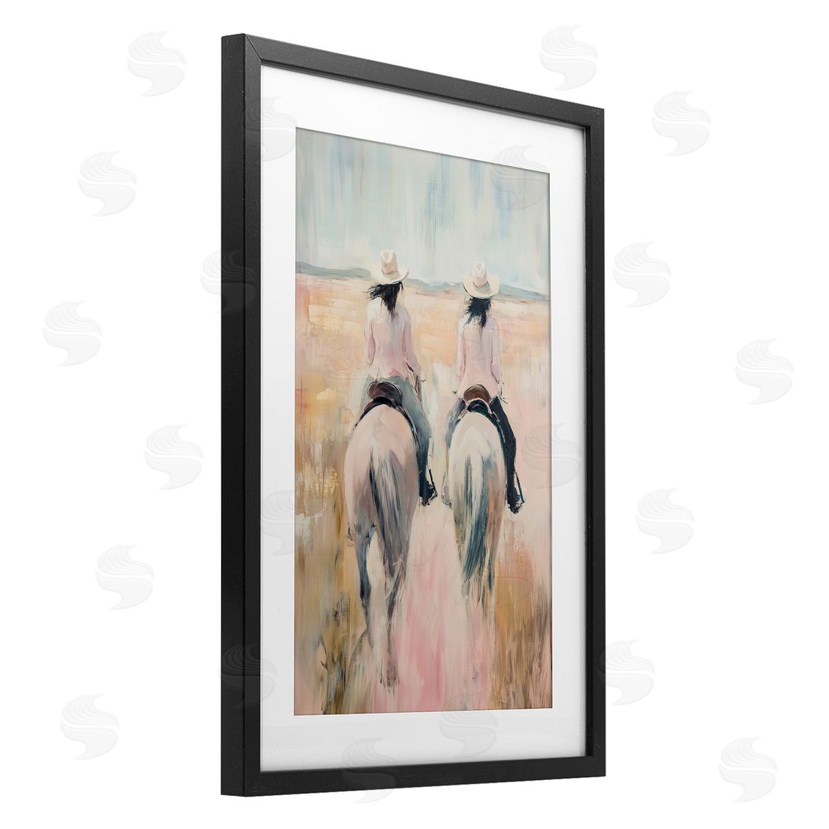 Heidi Kuntz Twin Cowgirl Riders Canvas Wall Art Print