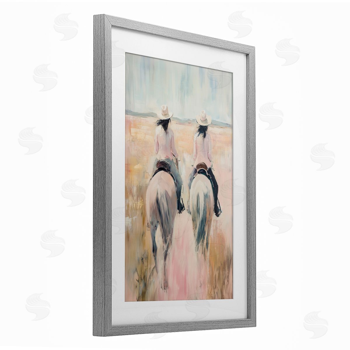 Heidi Kuntz Twin Cowgirl Riders Canvas Wall Art Print
