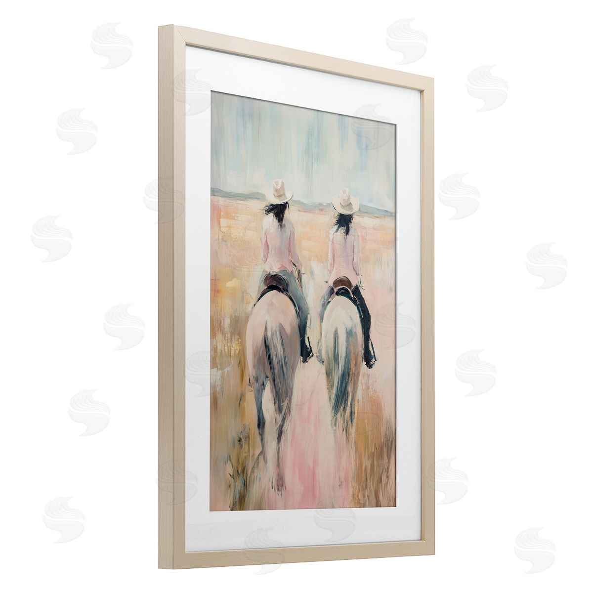 Heidi Kuntz Twin Cowgirl Riders Canvas Wall Art Print