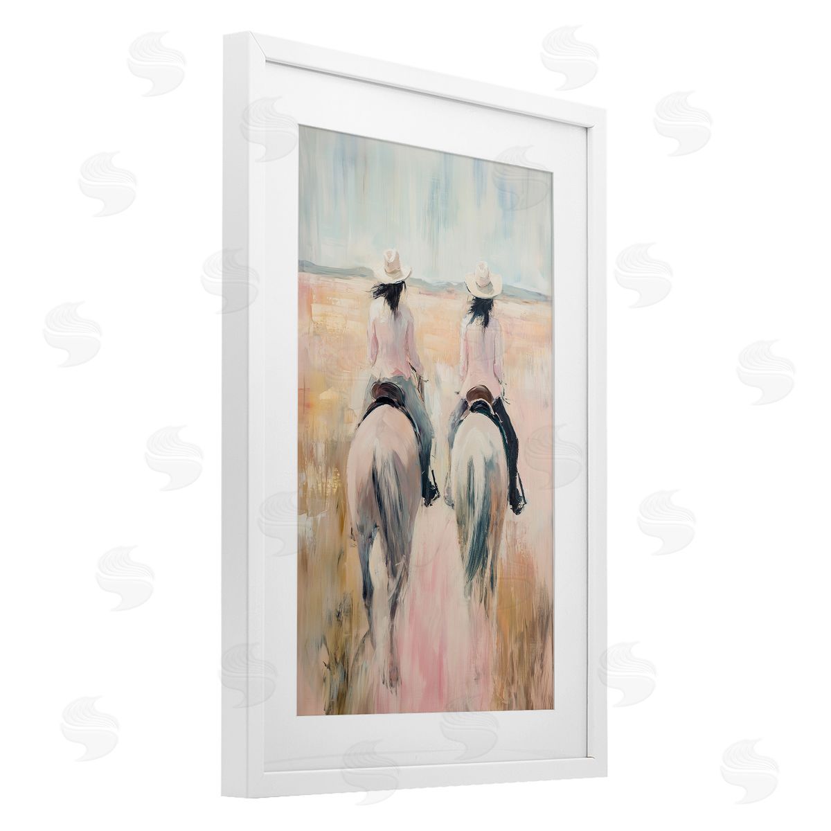 Heidi Kuntz Twin Cowgirl Riders Canvas Wall Art Print