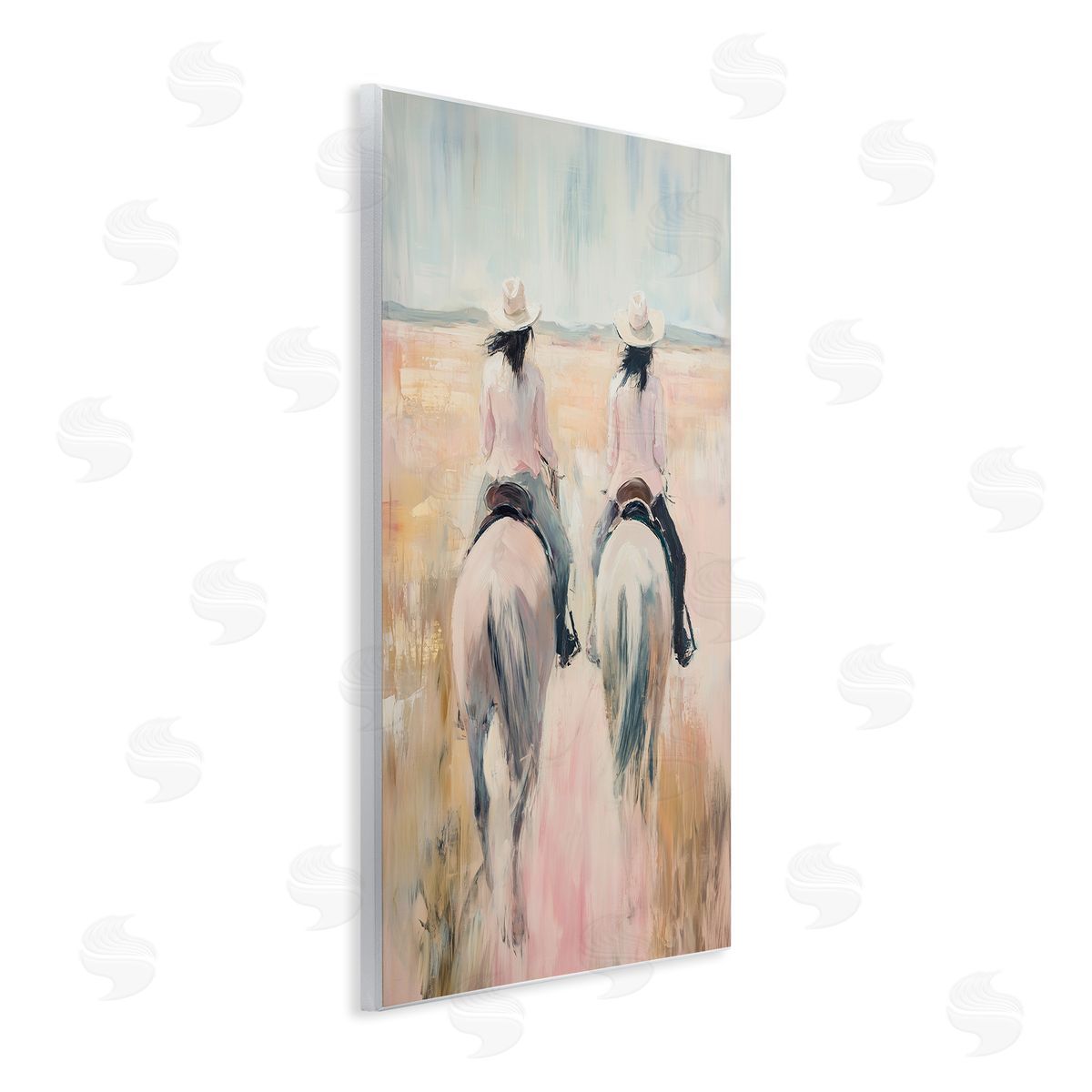 Heidi Kuntz Twin Cowgirl Riders Canvas Wall Art Print