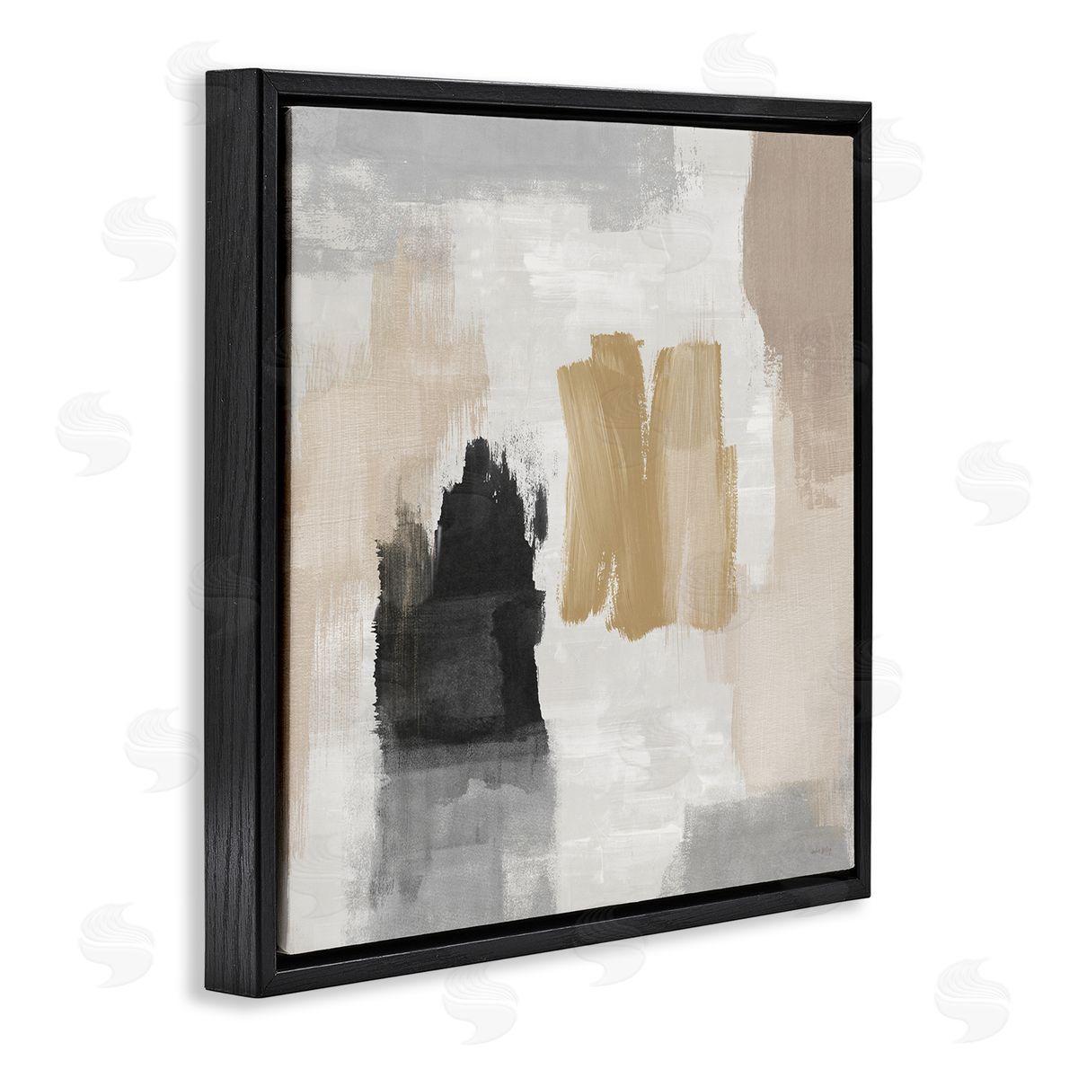 Amber Sterling Brushed Pastel Soft Abstract Canvas Wall Art Print