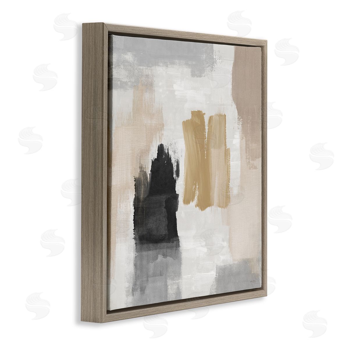 Amber Sterling Brushed Pastel Soft Abstract Canvas Wall Art Print