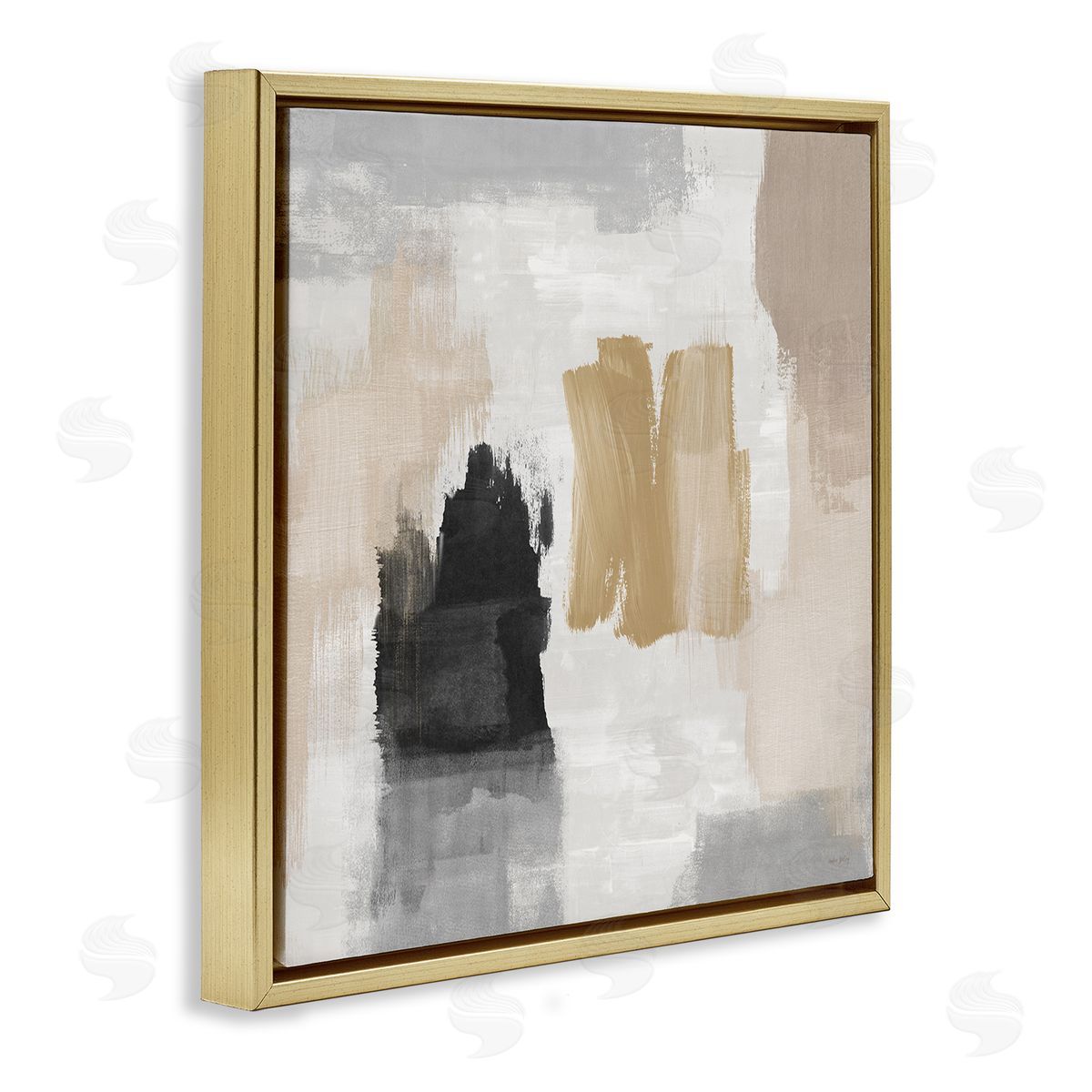 Amber Sterling Brushed Pastel Soft Abstract Canvas Wall Art Print