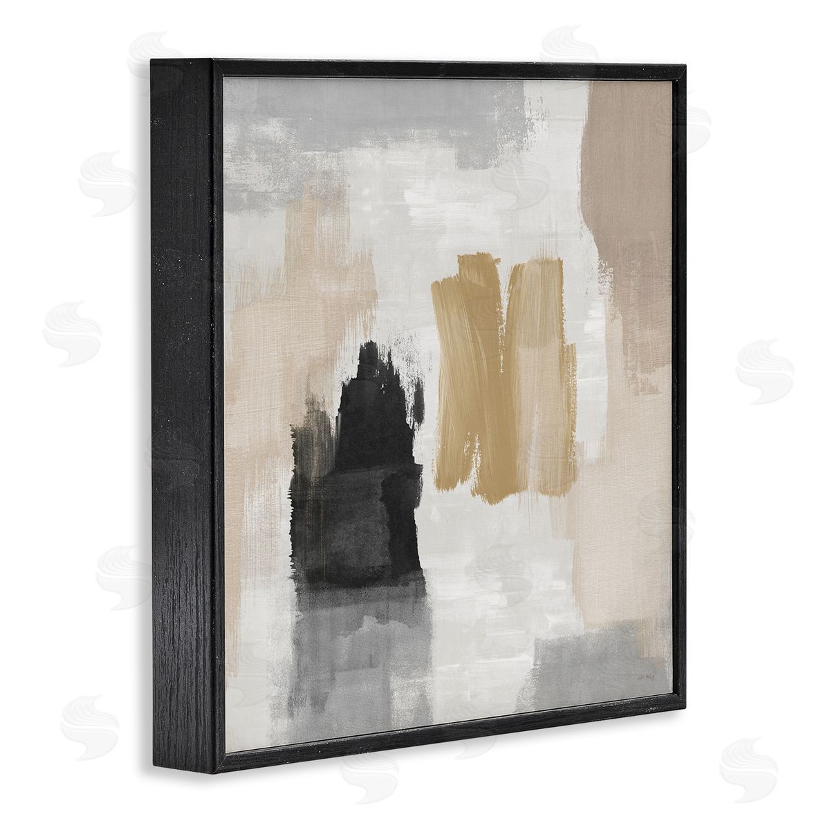 Amber Sterling Brushed Pastel Soft Abstract Canvas Wall Art Print