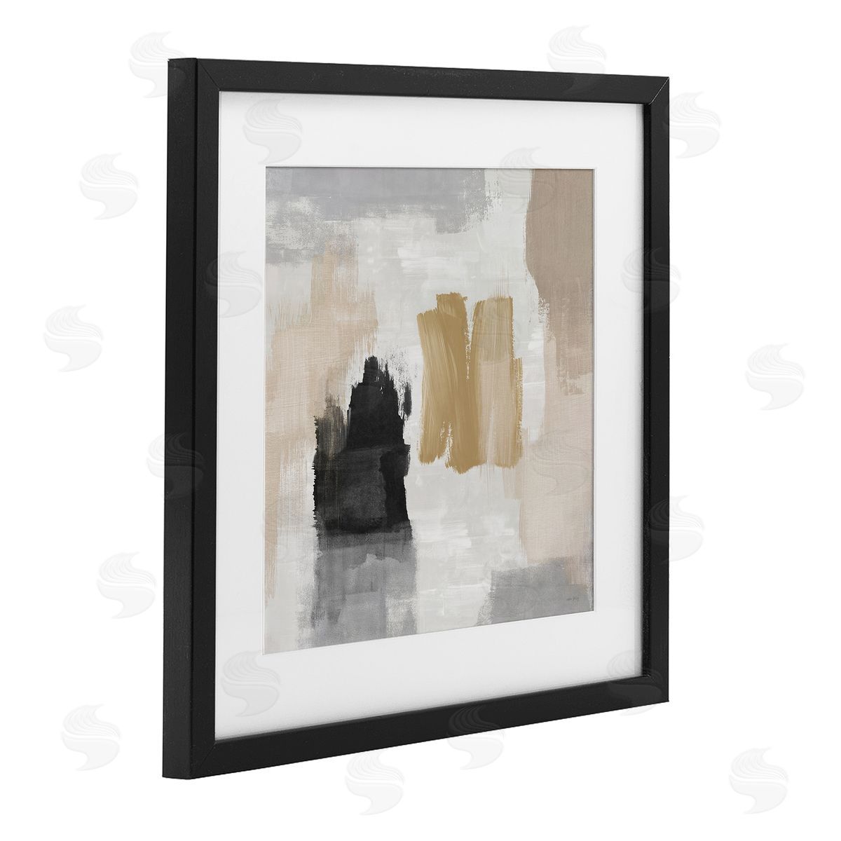 Amber Sterling Brushed Pastel Soft Abstract Canvas Wall Art Print
