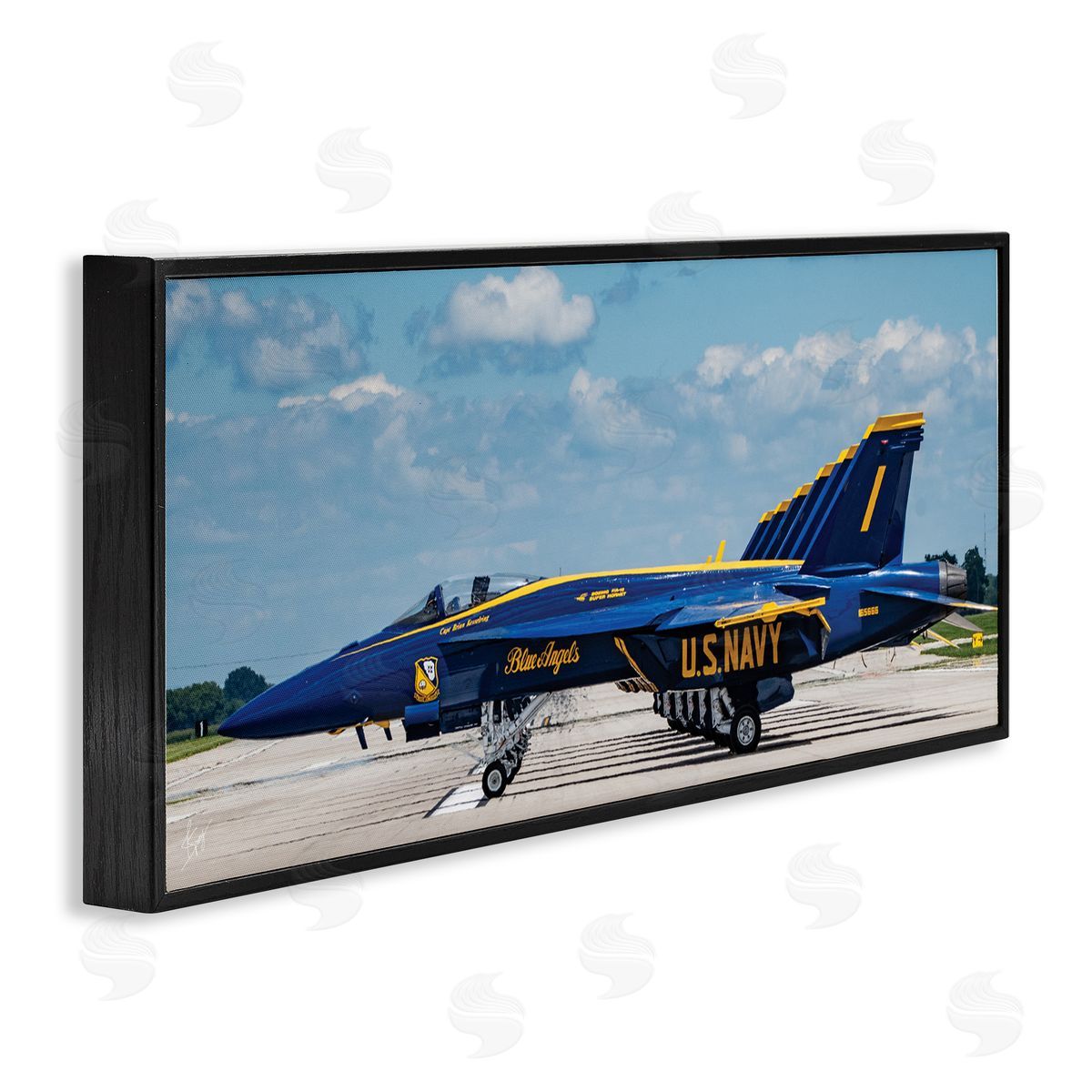 Justin Spivey At Attention Aircraft Canvas Wall Art Print
