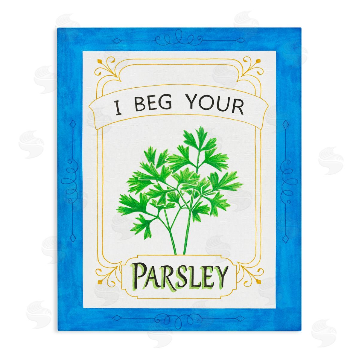 Lara Beeston I Beg Your Parsley Canvas Wall Art Print