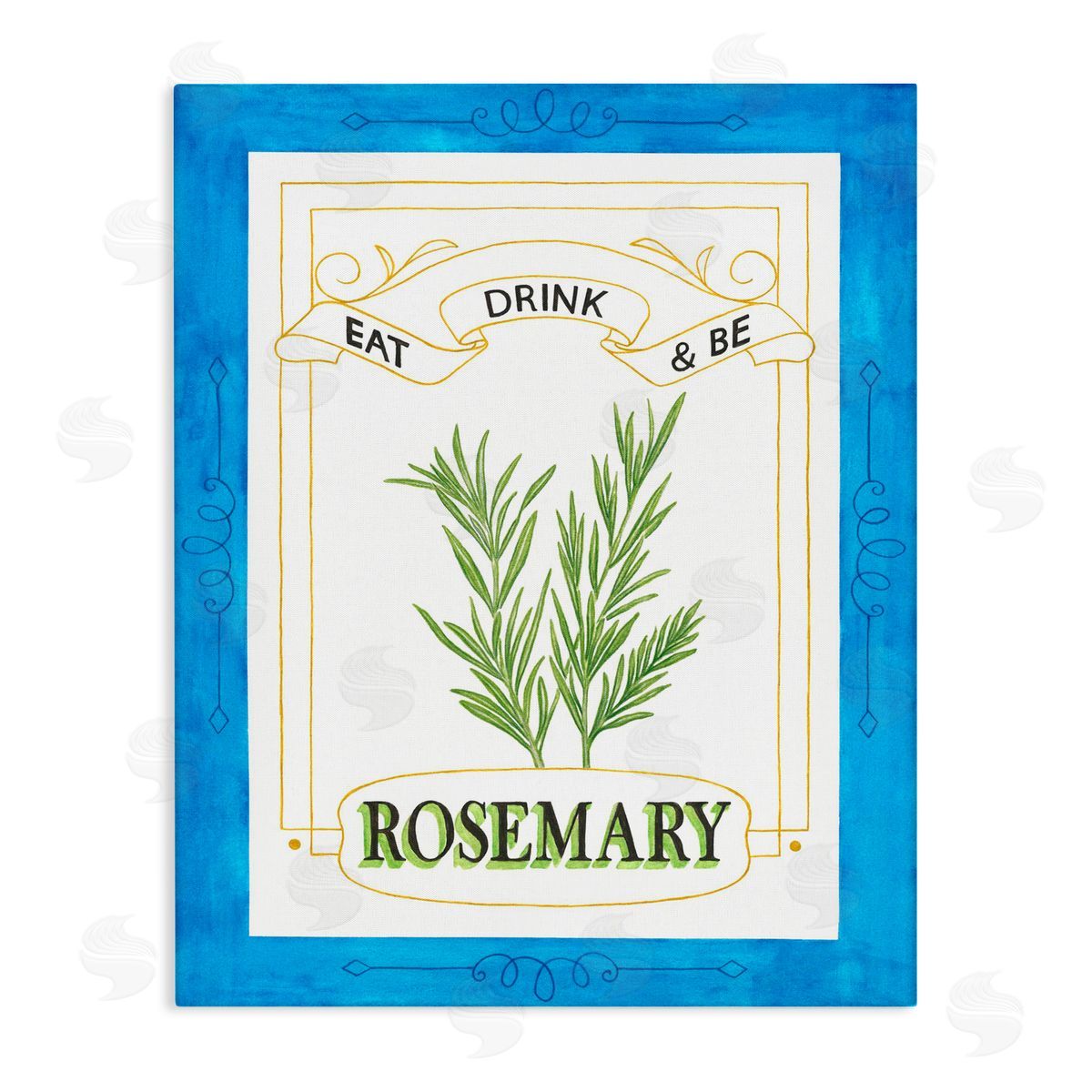 Lara Beeston Eat Drink & Be Rosemary Canvas Wall Art Print