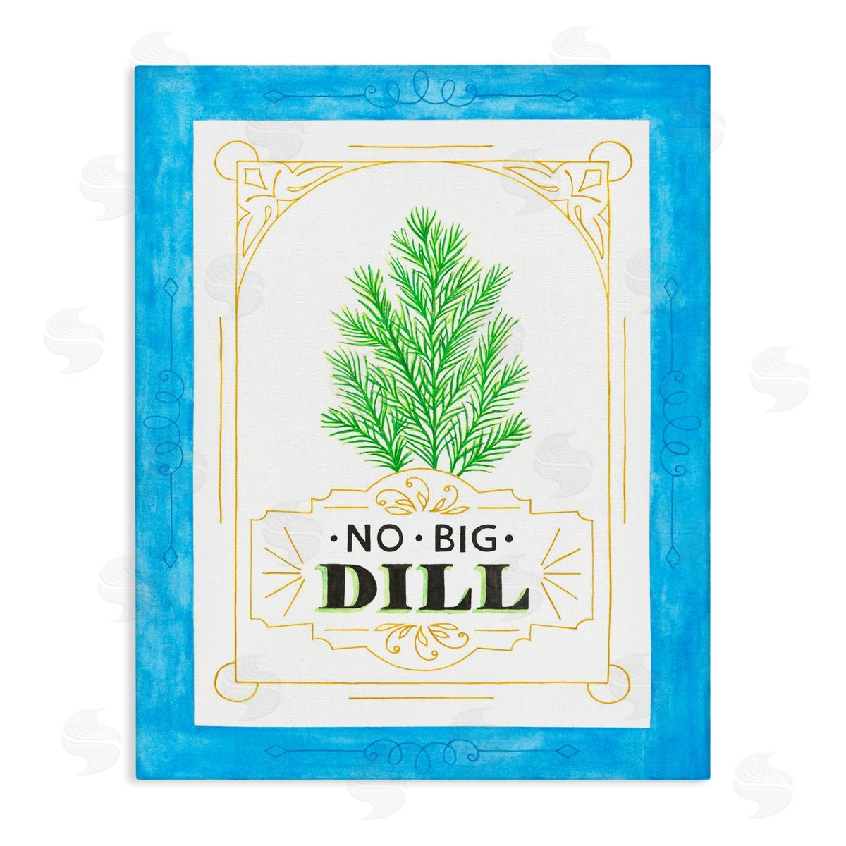 Lara Beeston No Big Dill Pun Canvas Wall Art Print