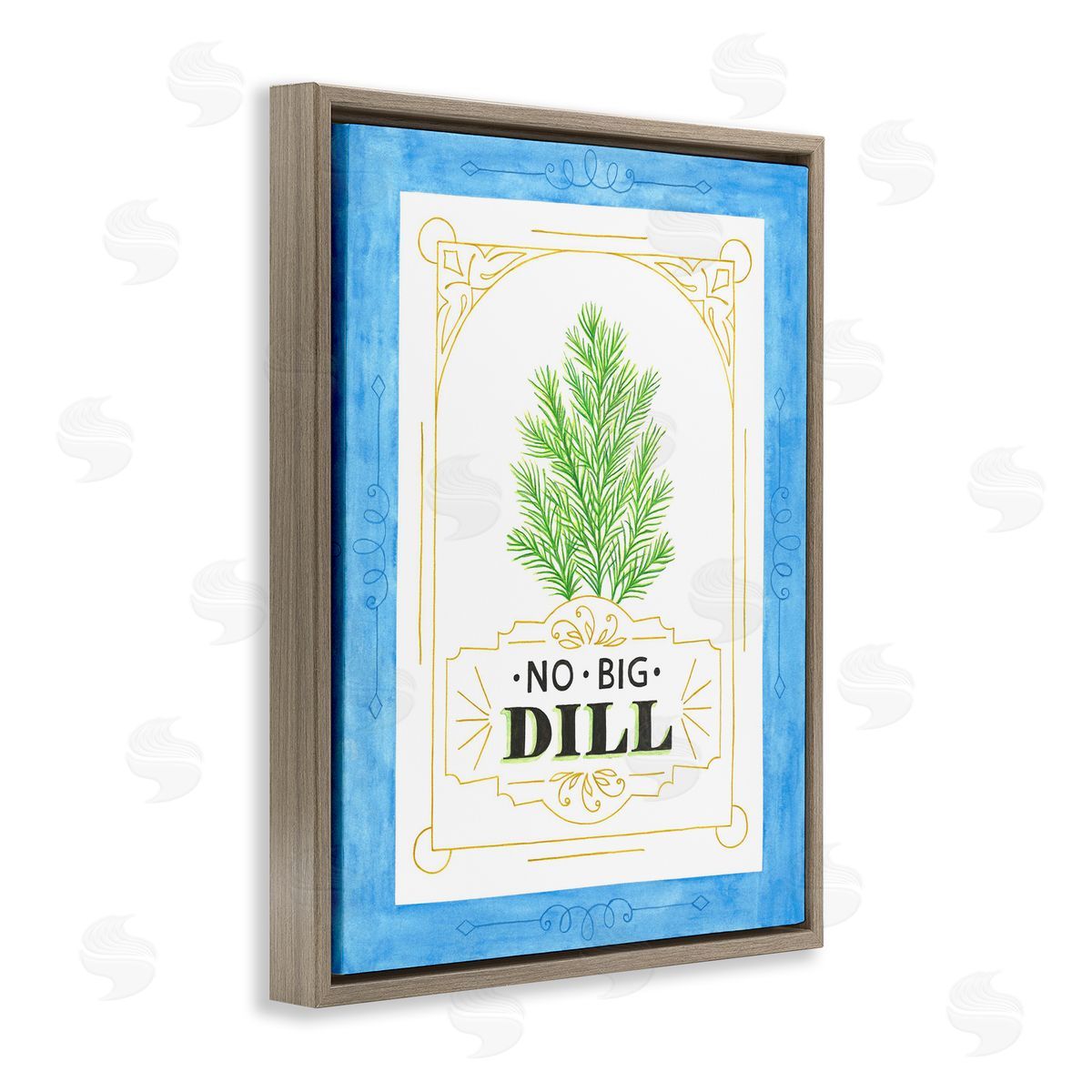 Lara Beeston No Big Dill Pun Canvas Wall Art Print