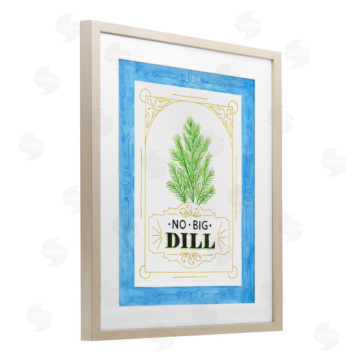 Lara Beeston No Big Dill Pun Canvas Wall Art Print