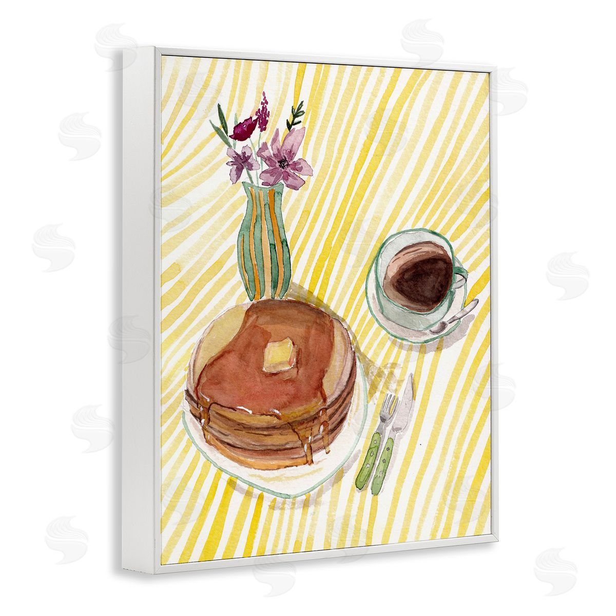 Josi Opolenstisima Pancake Breakfast Table Canvas Wall Art Print