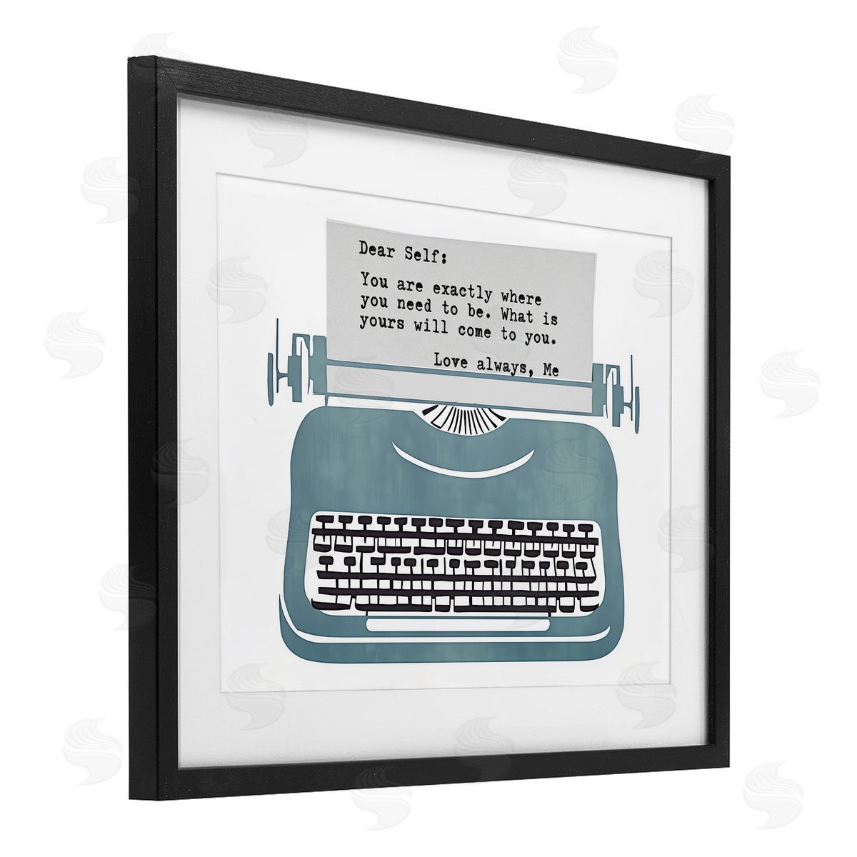 Annabelle Hall Inspirational Typewriter Note to Self Canvas Wall Art Print