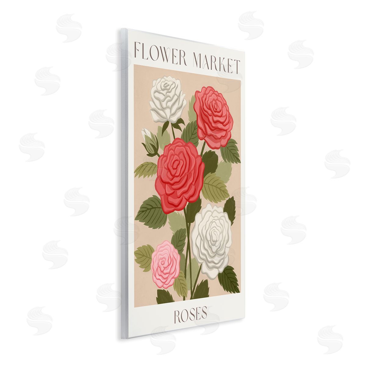 Courtney Haley Flower Market Roses Canvas Wall Art Print