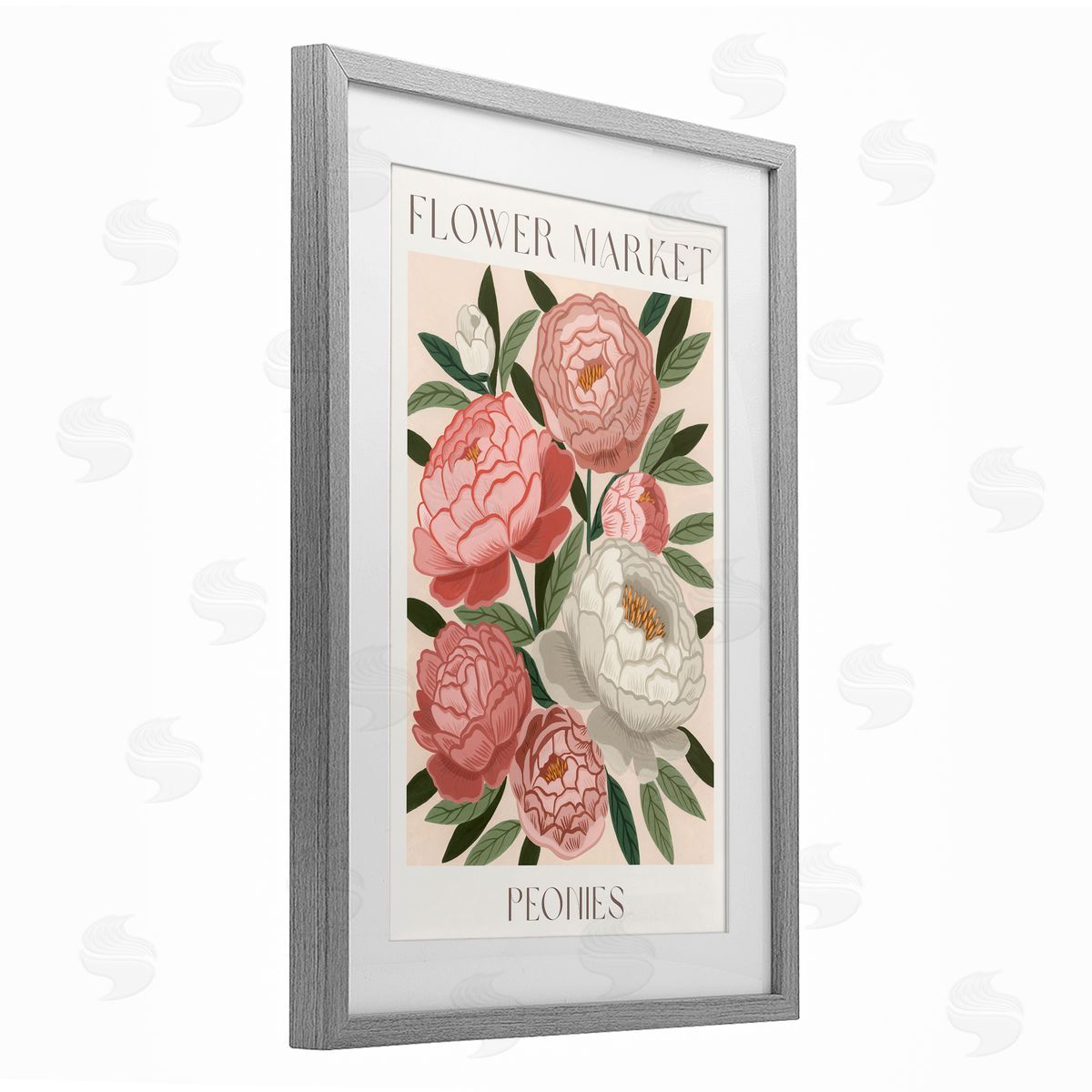 Courtney Haley Flower Market Peonies Canvas Wall Art Print