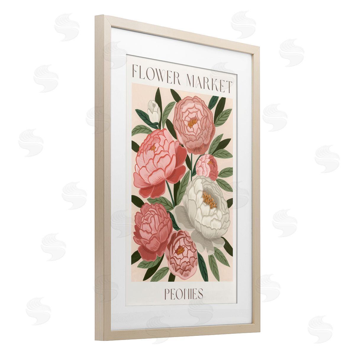 Courtney Haley Flower Market Peonies Canvas Wall Art Print