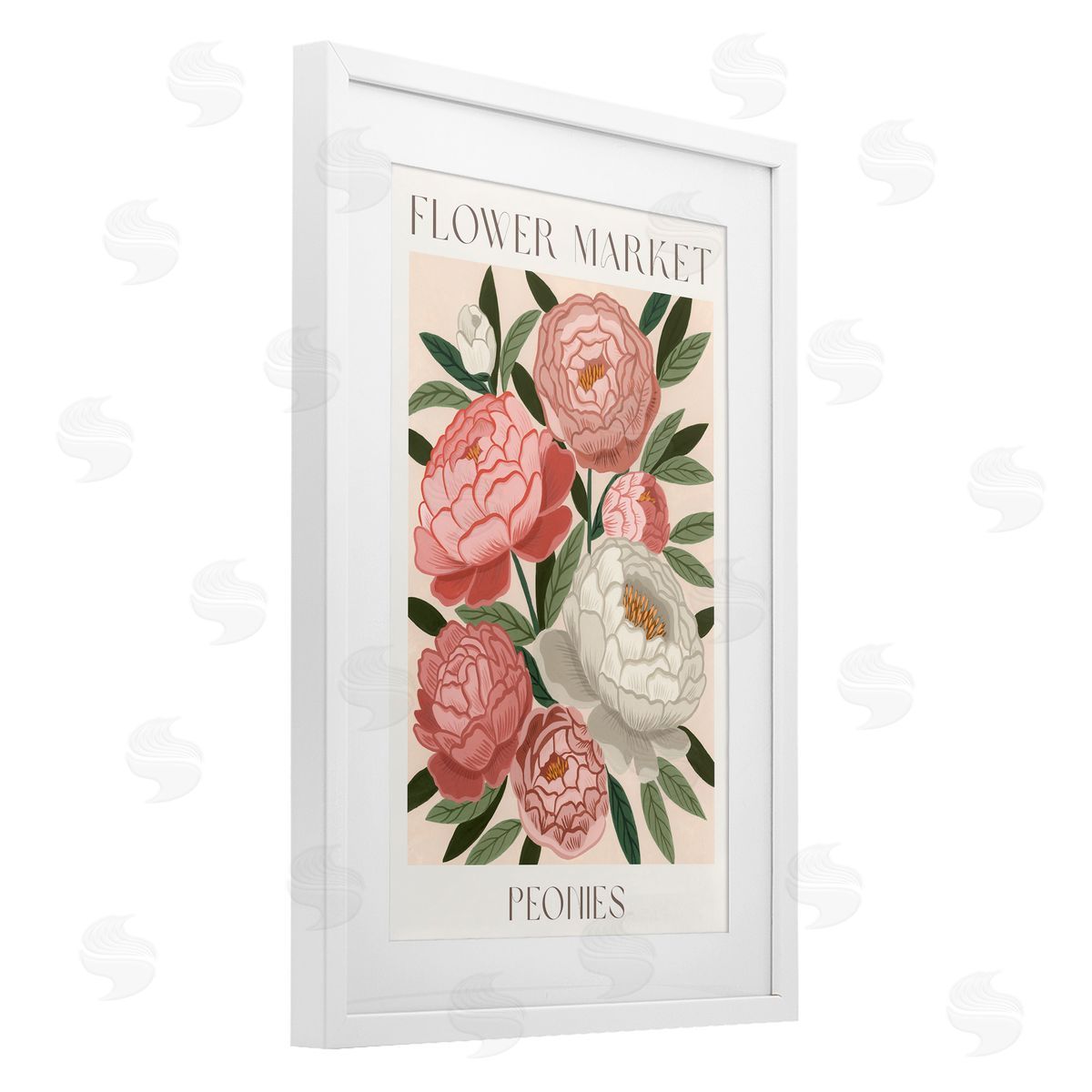 Courtney Haley Flower Market Peonies Canvas Wall Art Print