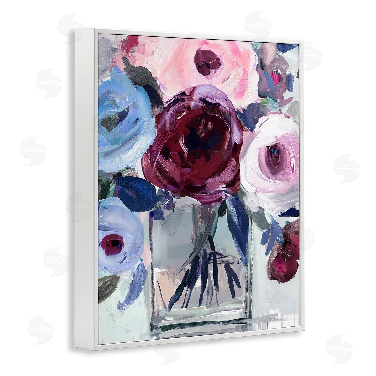 Annabelle Hall Wine & Wedgewood Bouquet Canvas Wall Art Print