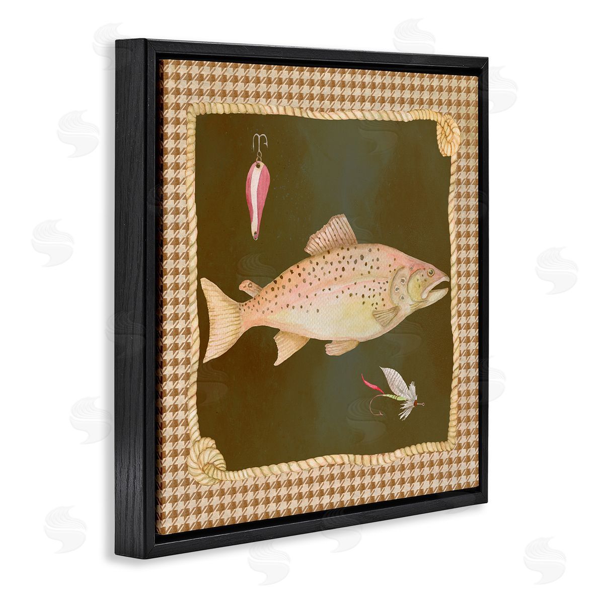 Lee Ann Sanders Rustic Fishing Life Canvas Wall Art Print