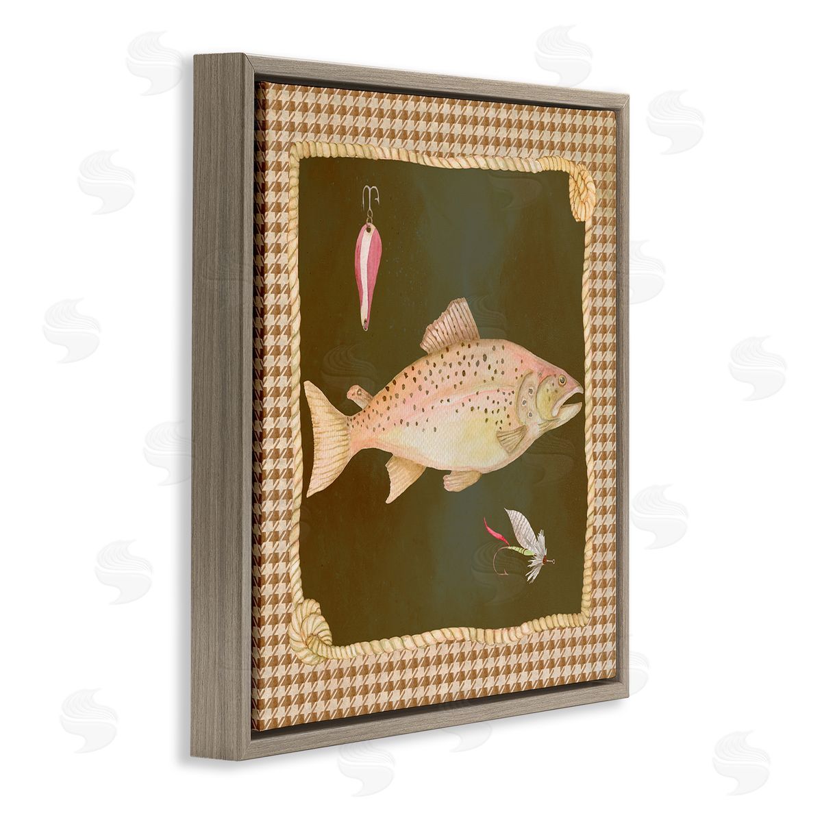 Lee Ann Sanders Rustic Fishing Life Canvas Wall Art Print