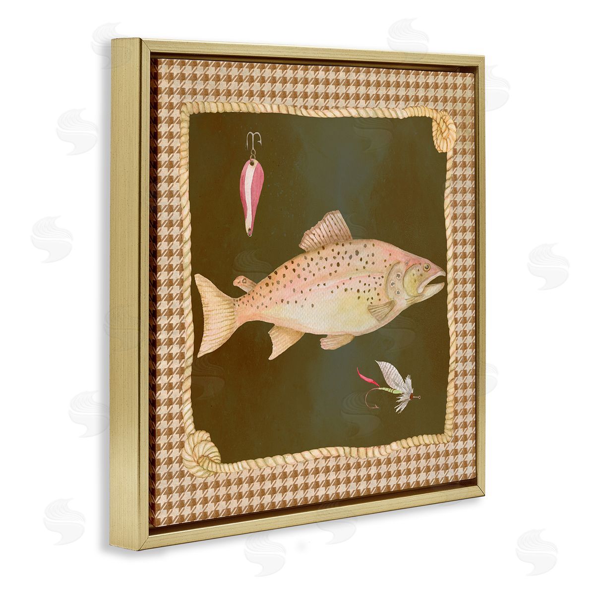 Lee Ann Sanders Rustic Fishing Life Canvas Wall Art Print