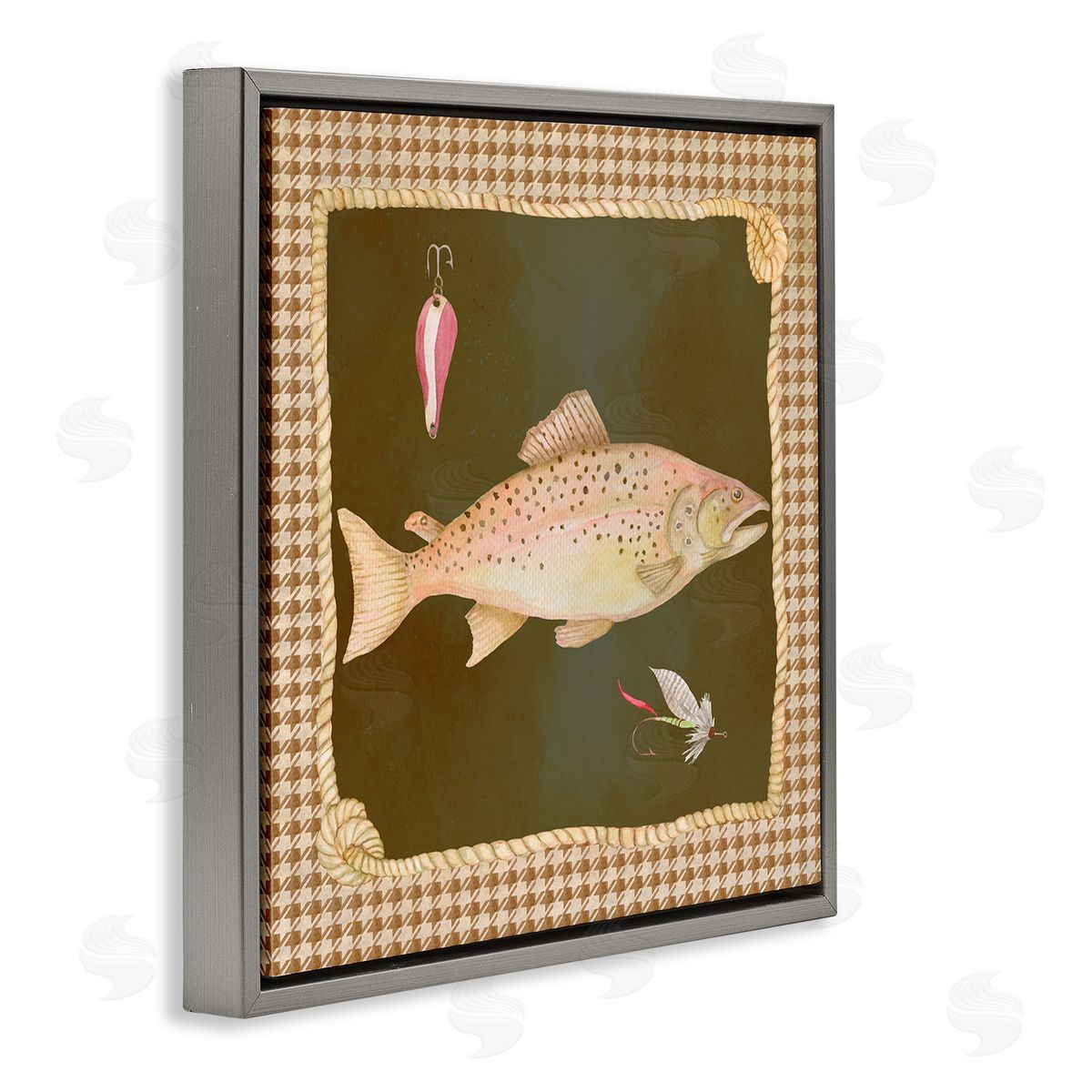 Lee Ann Sanders Rustic Fishing Life Canvas Wall Art Print
