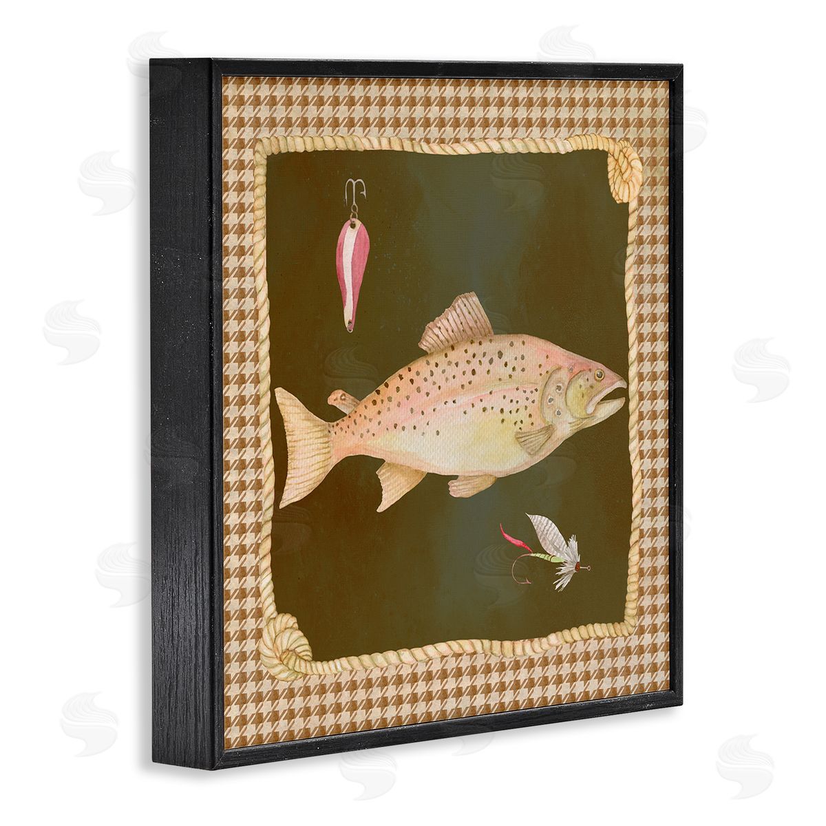 Lee Ann Sanders Rustic Fishing Life Canvas Wall Art Print