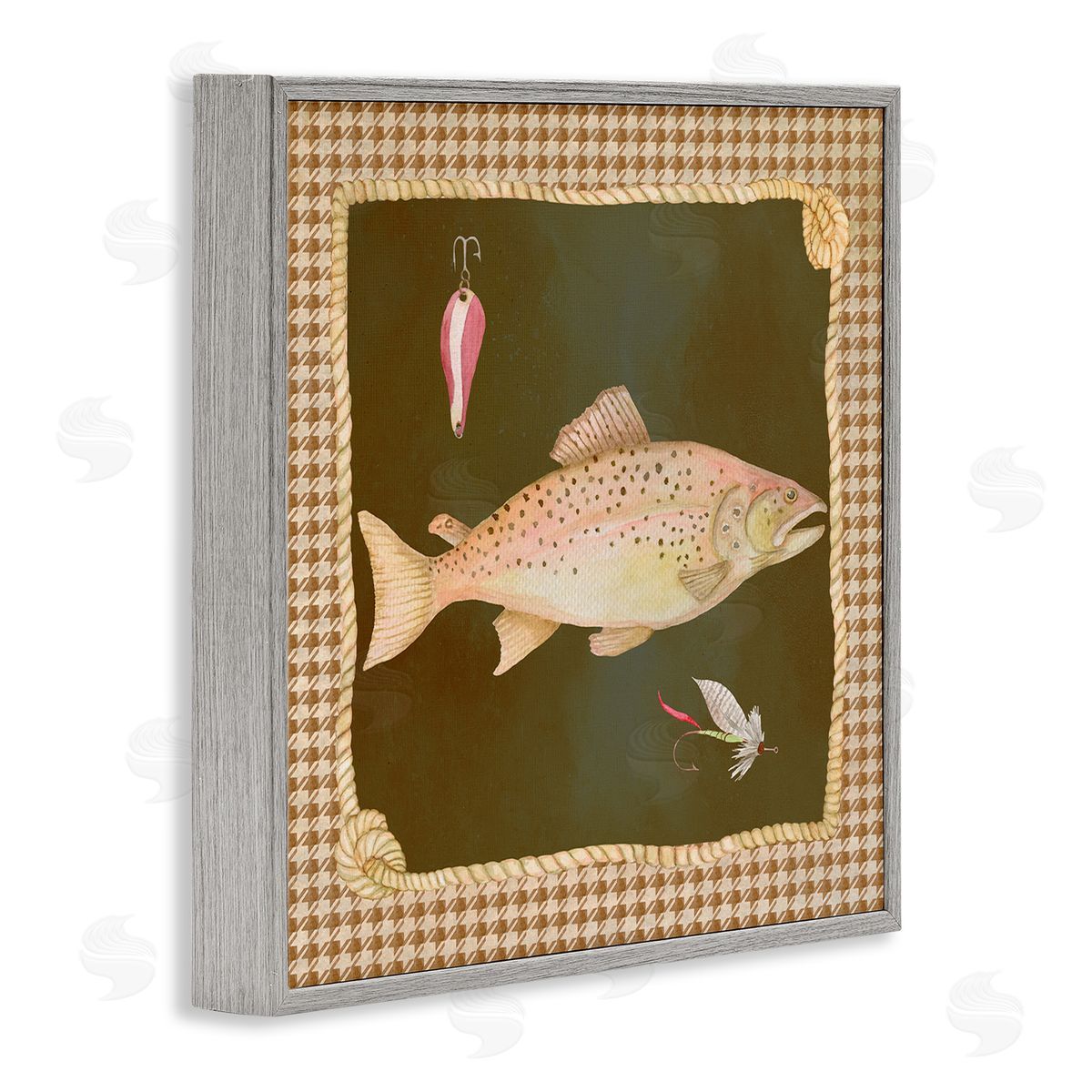 Lee Ann Sanders Rustic Fishing Life Canvas Wall Art Print
