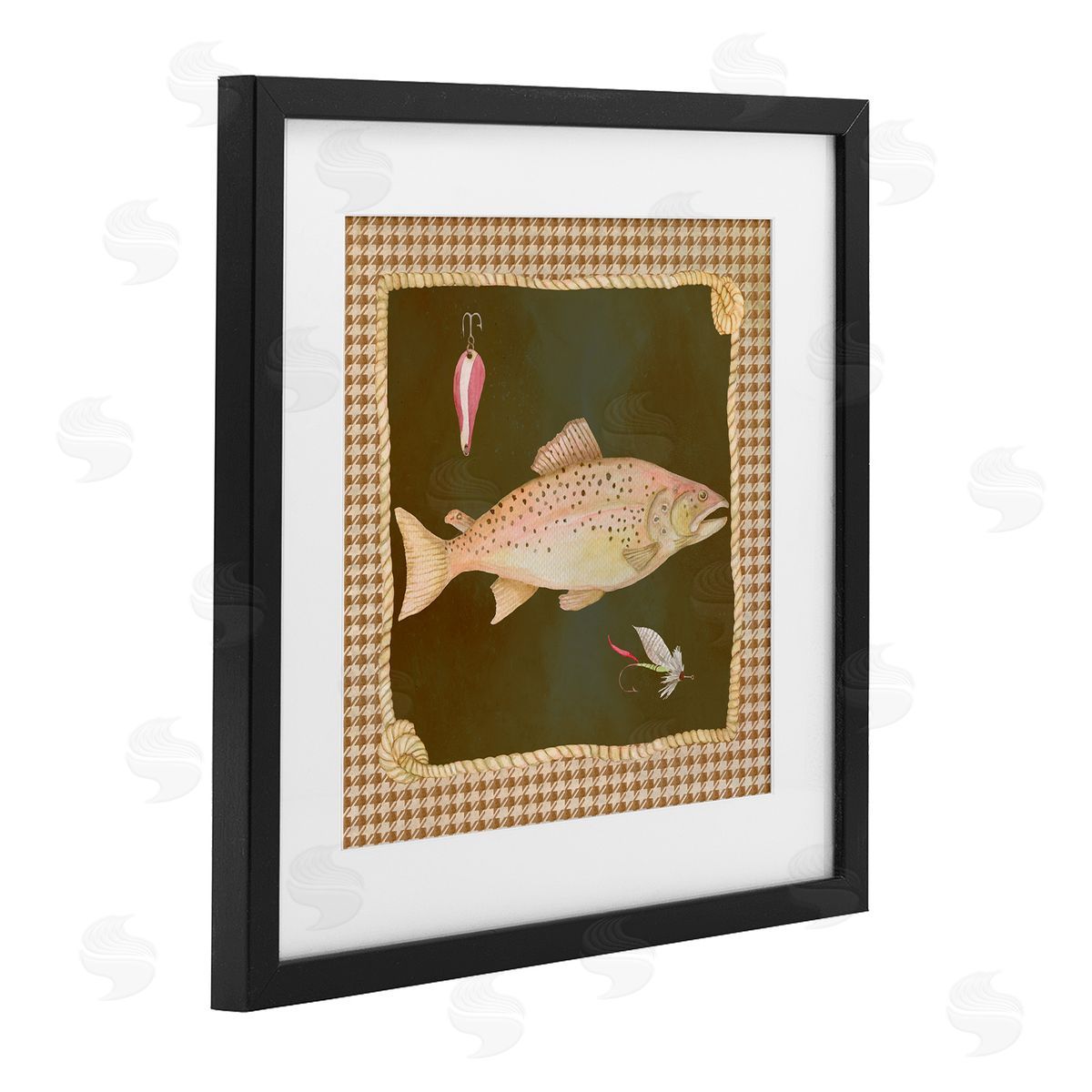 Lee Ann Sanders Rustic Fishing Life Canvas Wall Art Print