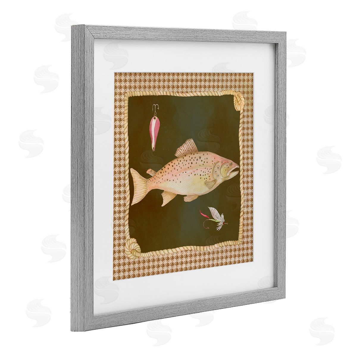 Lee Ann Sanders Rustic Fishing Life Canvas Wall Art Print