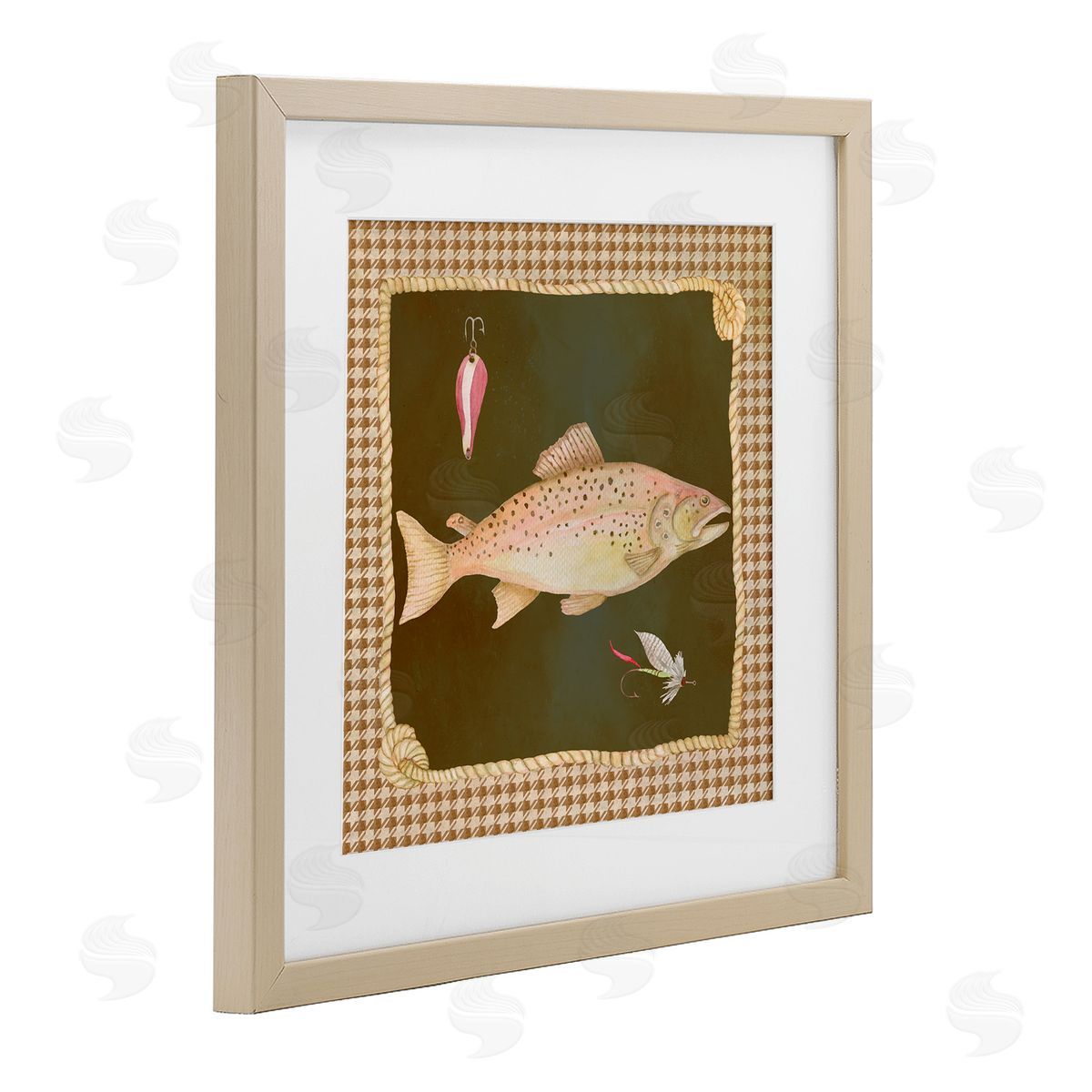 Lee Ann Sanders Rustic Fishing Life Canvas Wall Art Print