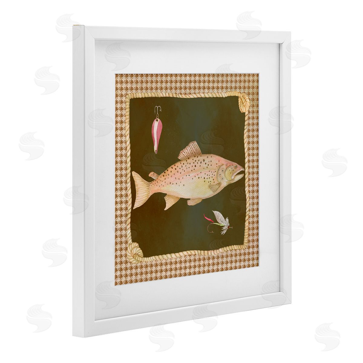 Lee Ann Sanders Rustic Fishing Life Canvas Wall Art Print