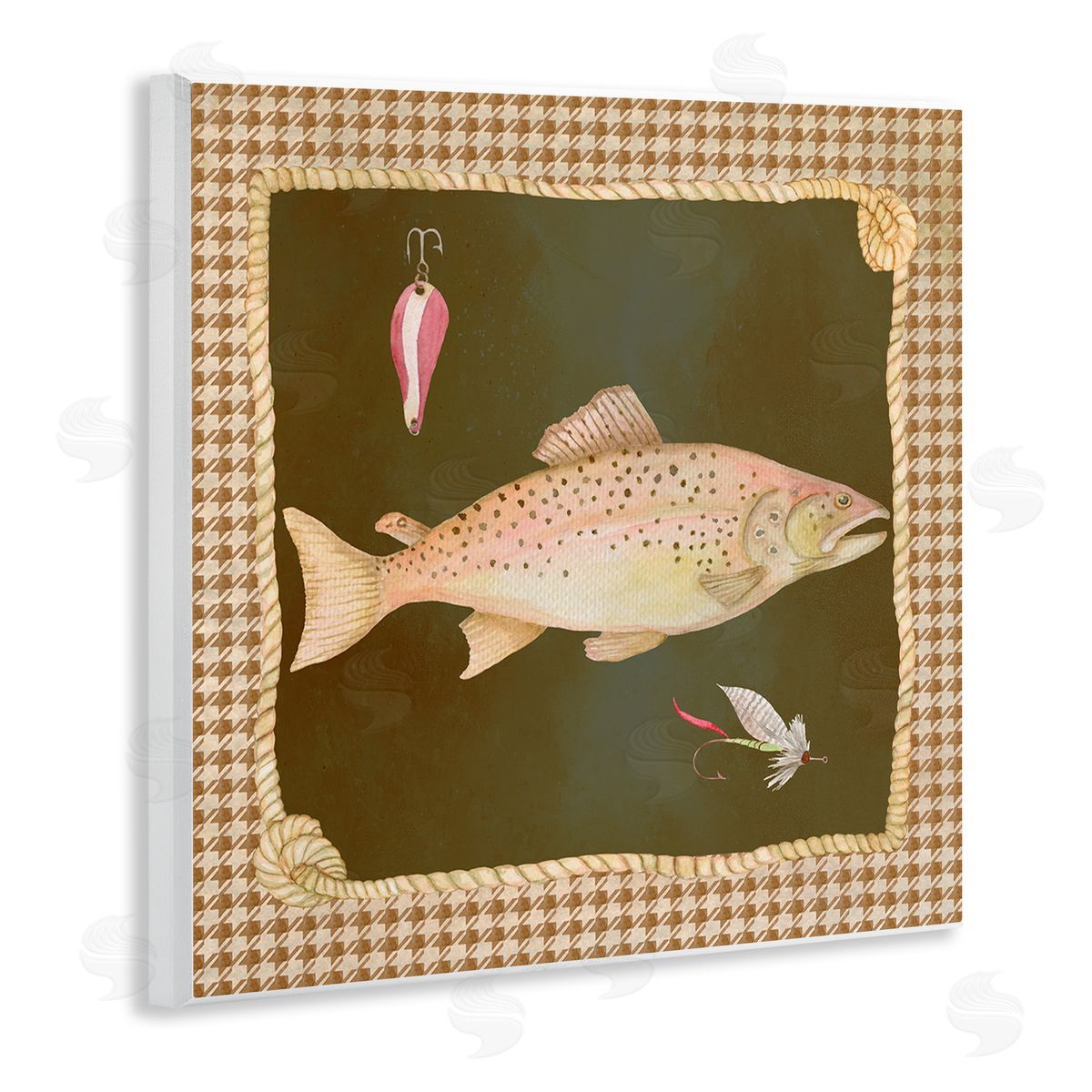 Lee Ann Sanders Rustic Fishing Life Canvas Wall Art Print