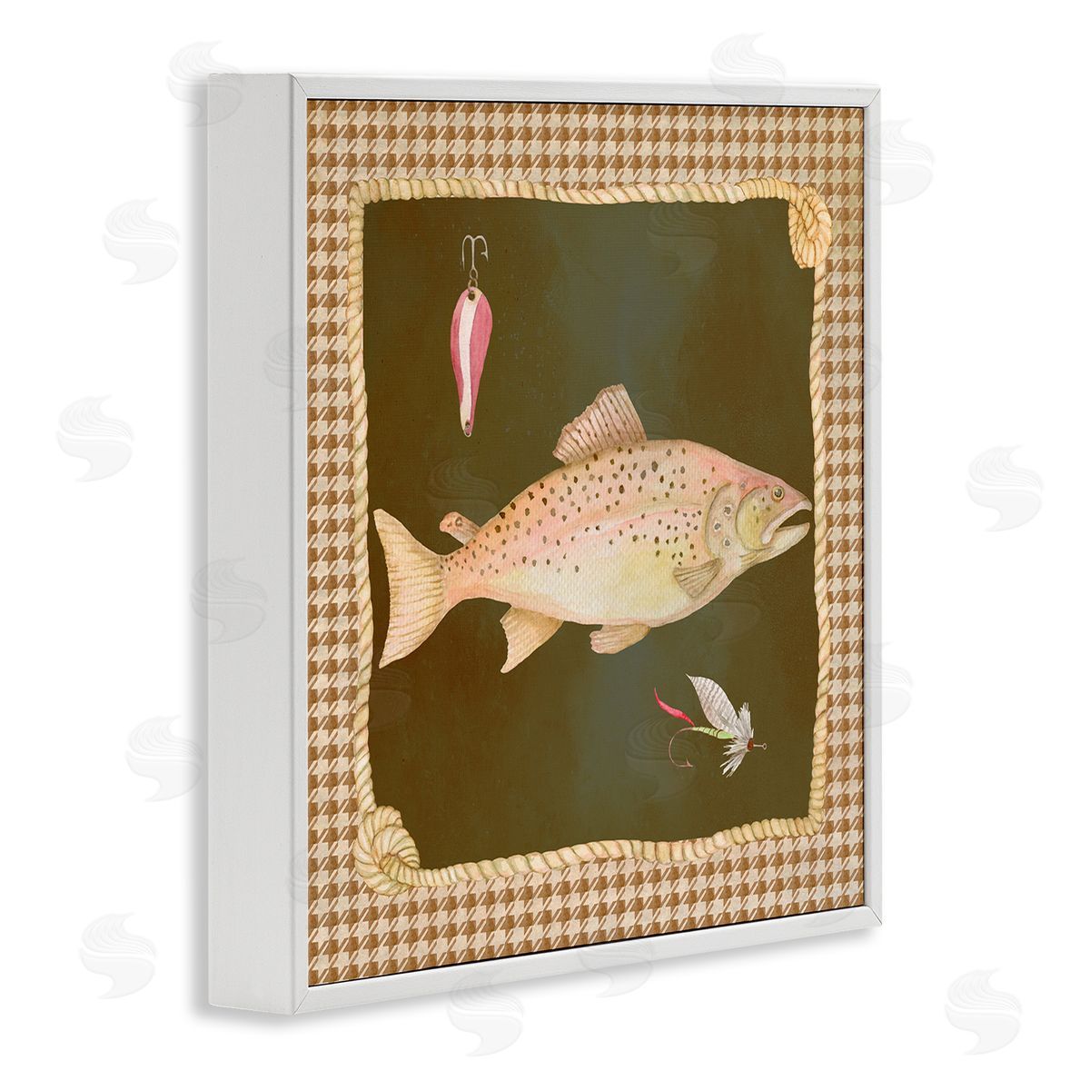 Lee Ann Sanders Rustic Fishing Life Canvas Wall Art Print