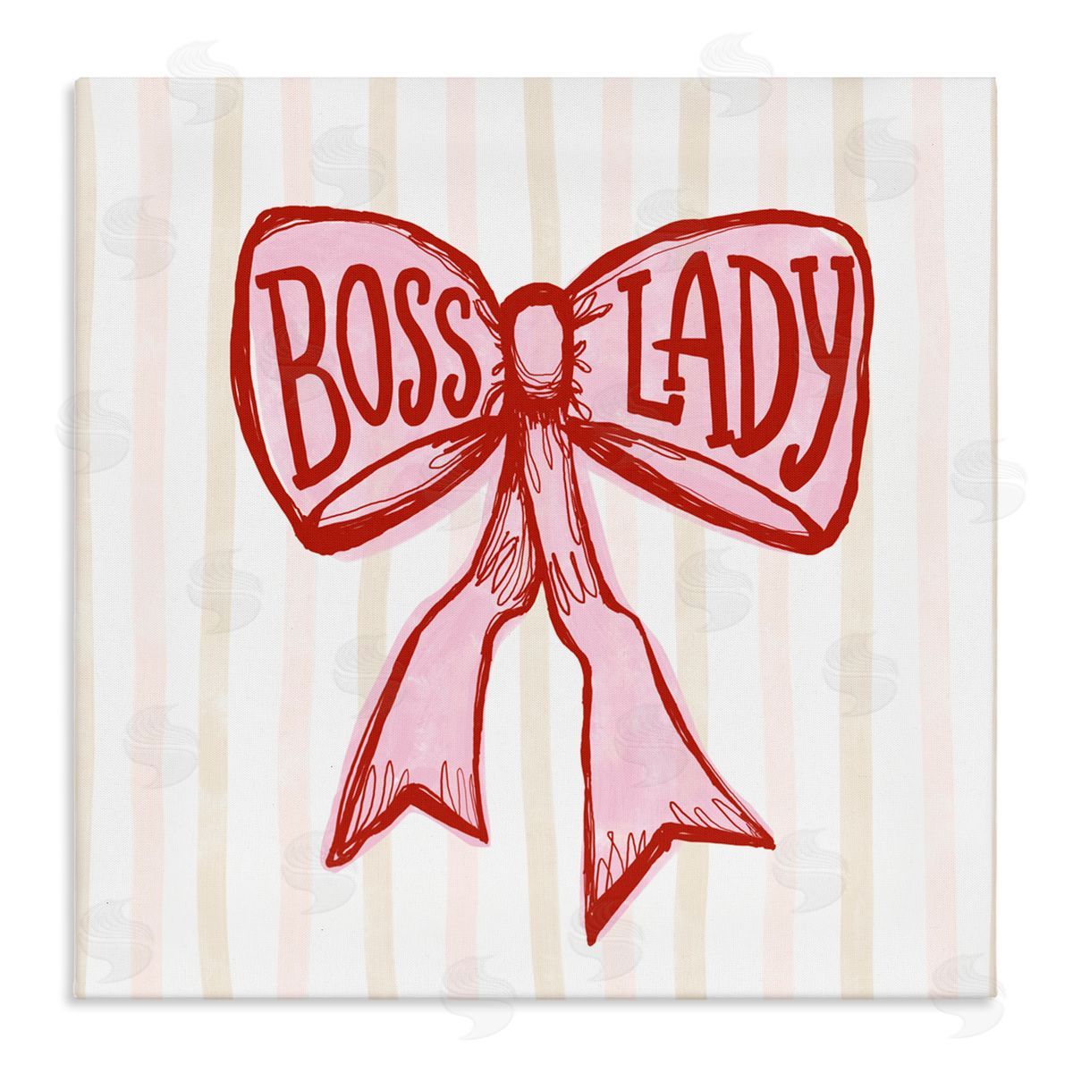 Connie Summers Boss Lady Pink Bow Canvas Wall Art Print