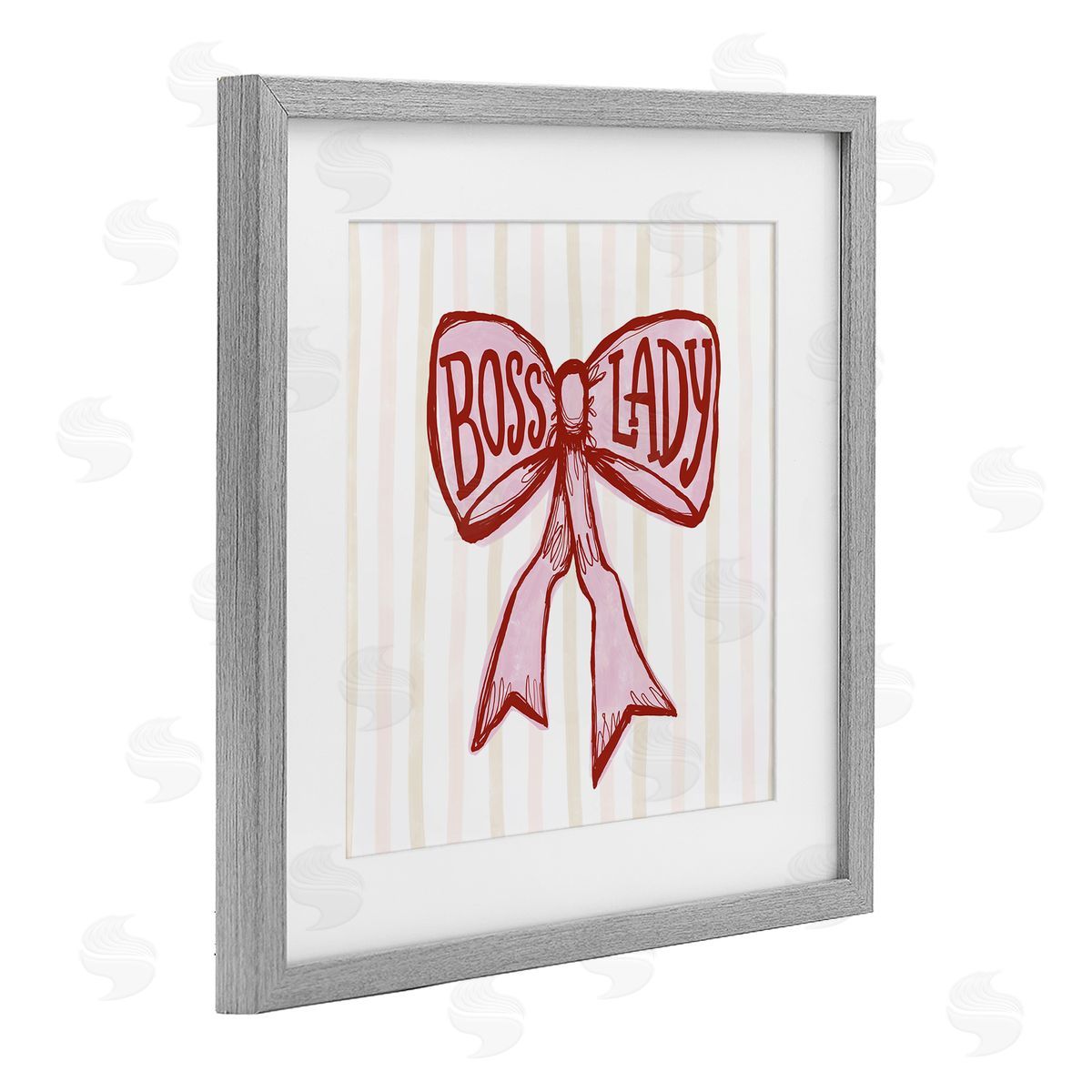 Connie Summers Boss Lady Pink Bow Canvas Wall Art Print