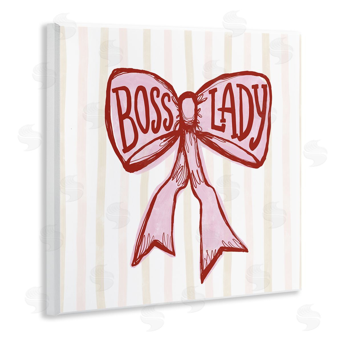 Connie Summers Boss Lady Pink Bow Canvas Wall Art Print