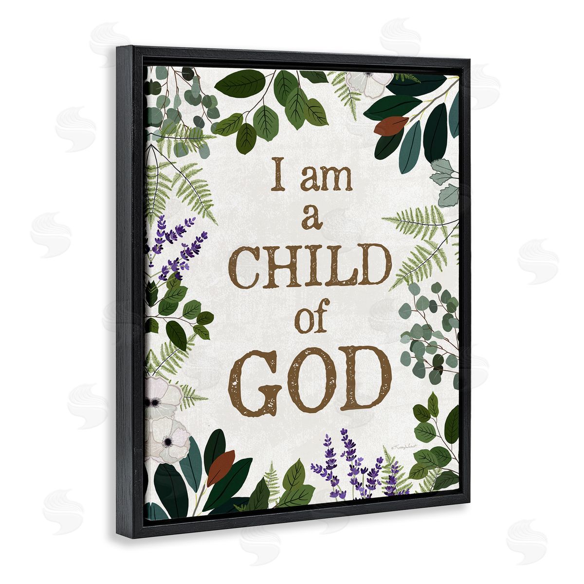 Kelley Talent Child Of God on Leaves Canvas Wall Art Print