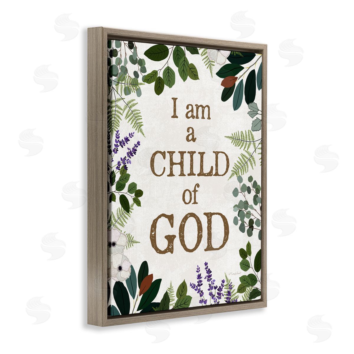 Kelley Talent Child Of God on Leaves Canvas Wall Art Print