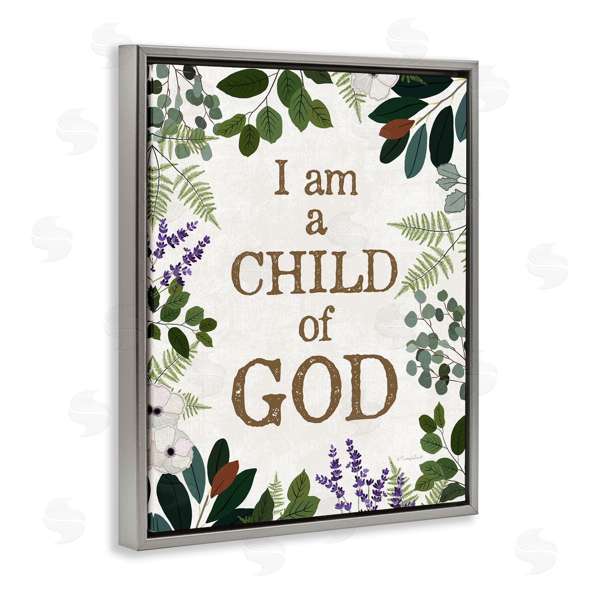 Kelley Talent Child Of God on Leaves Canvas Wall Art Print