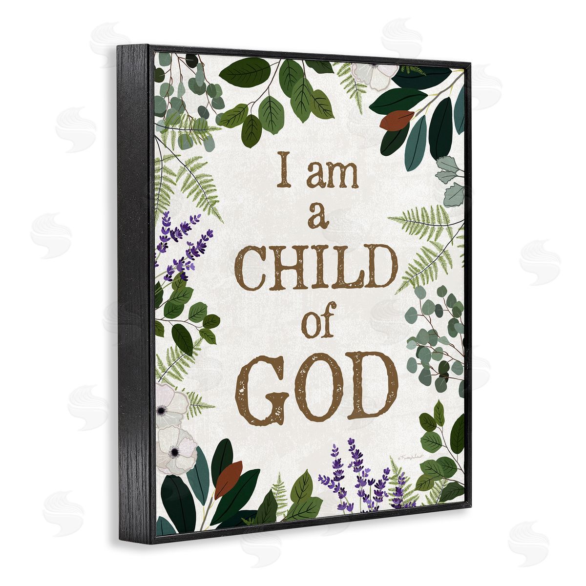 Kelley Talent Child Of God on Leaves Canvas Wall Art Print
