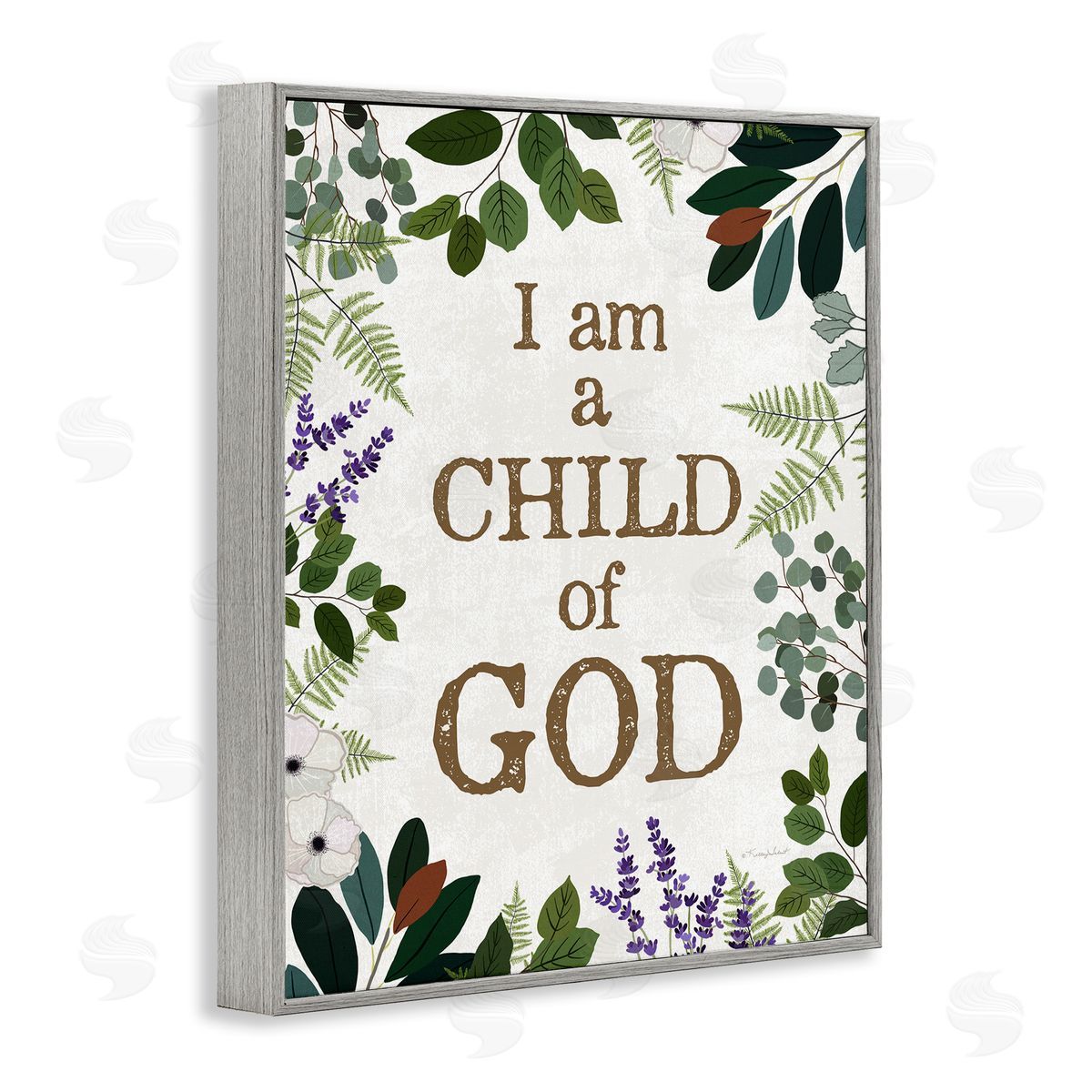 Kelley Talent Child Of God on Leaves Canvas Wall Art Print