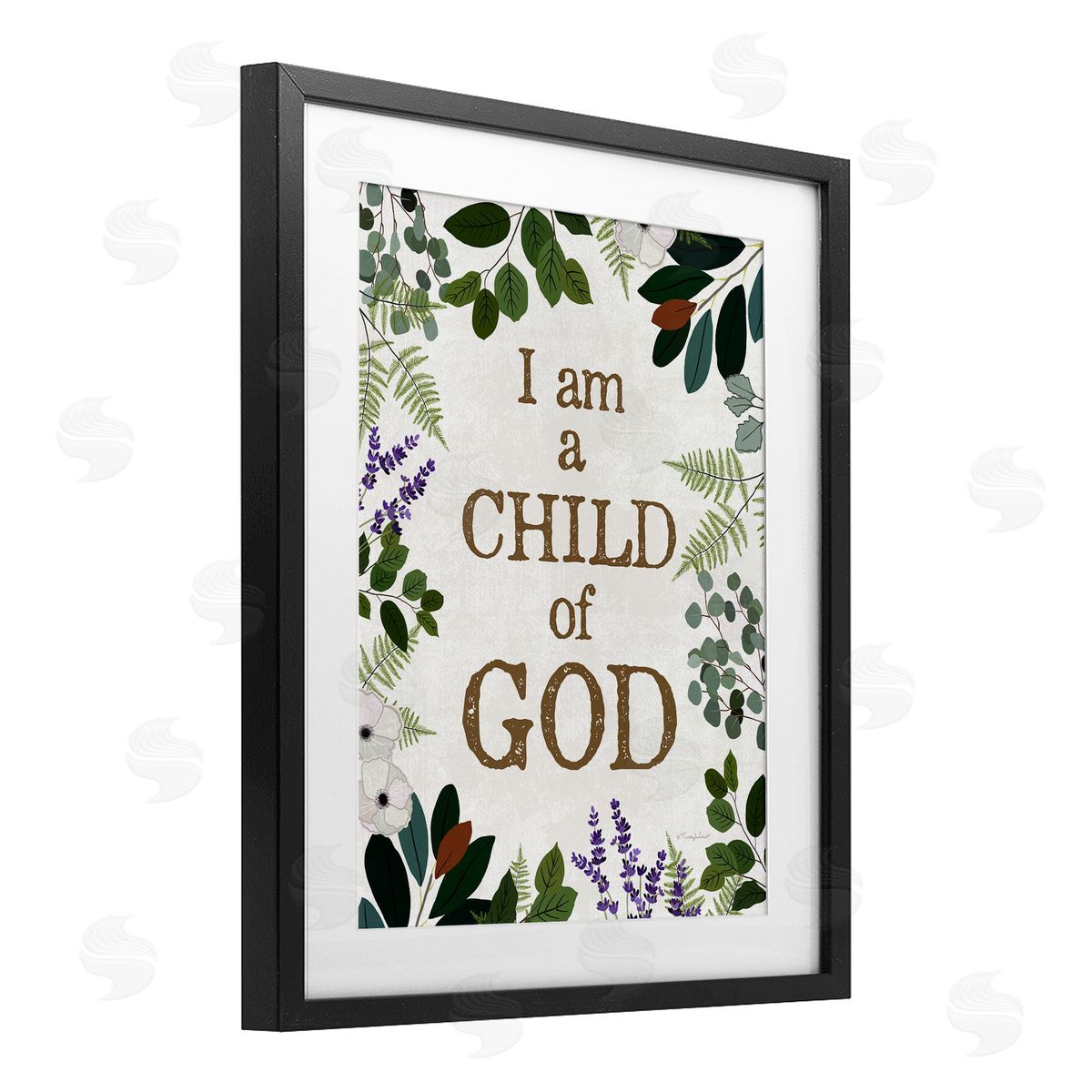 Kelley Talent Child Of God on Leaves Canvas Wall Art Print