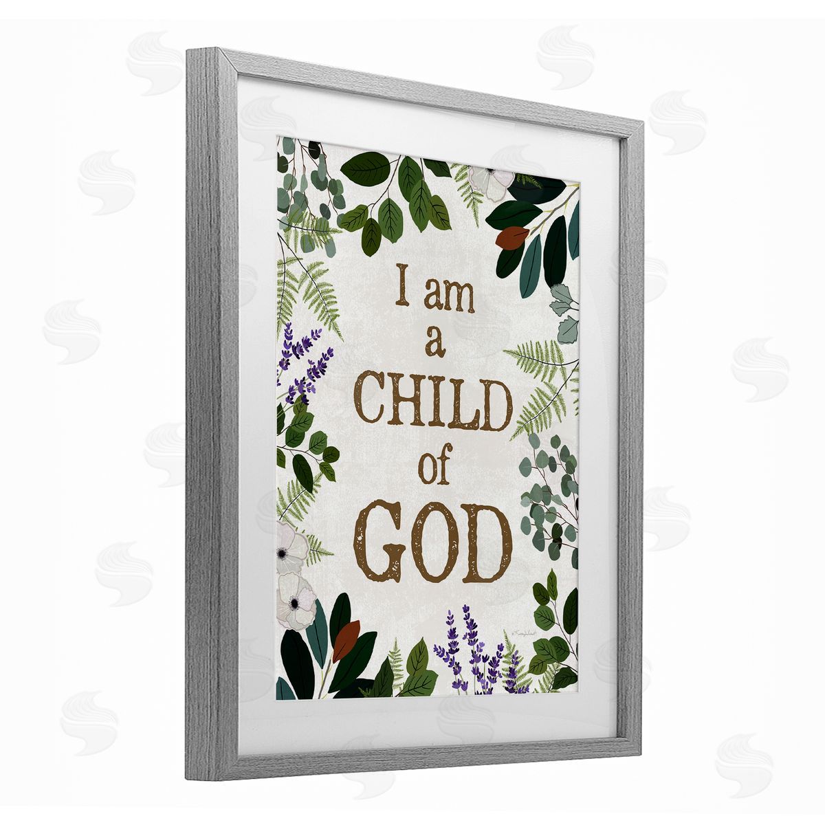 Kelley Talent Child Of God on Leaves Canvas Wall Art Print