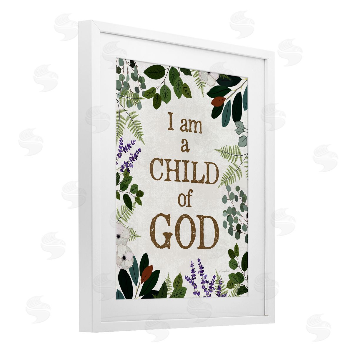 Kelley Talent Child Of God on Leaves Canvas Wall Art Print